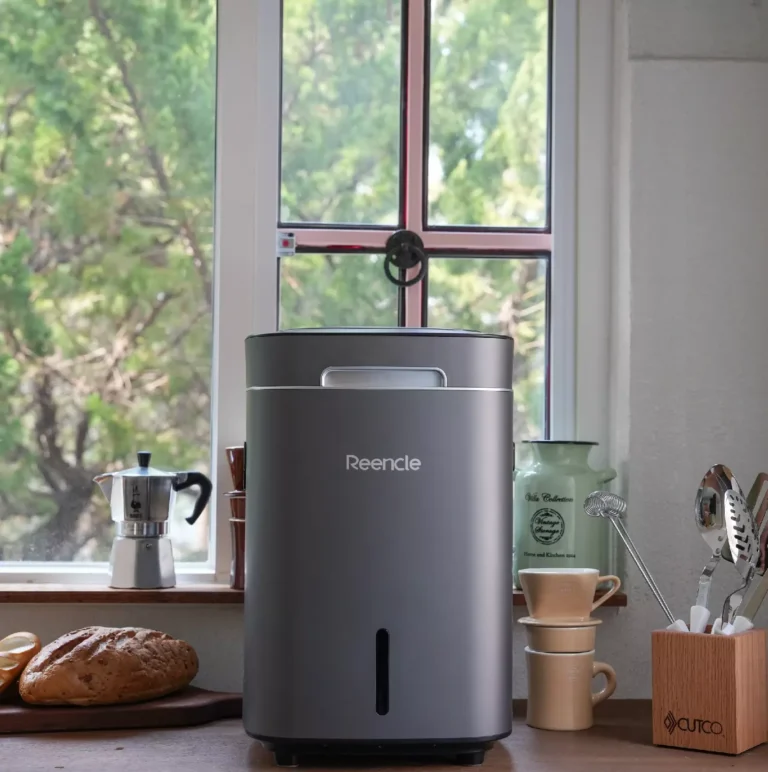 Reencle electric composter in a kitchen