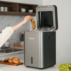 composter-reencle-anthracite-kitchen Reencle Gravity Kitchen Composter - a sustainable food waste solution that produces compost