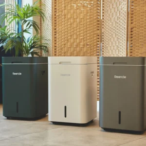 composter-reencle-gravity-green-white-gray1 Electric composter Reencle Gravity in green color - compost from kitchen waste in the home