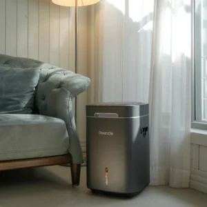 komposter-reencle-prime-boravak Sivi Reencle Prime komposter u kući – elegantno rješenje za kućno kompostiranje bez mirisa